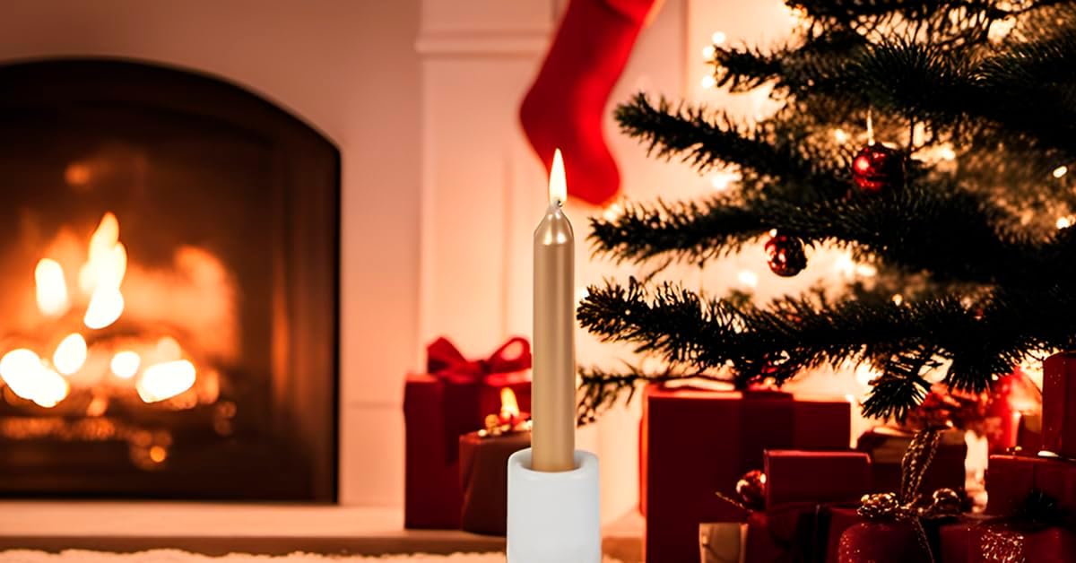 Biedermann Sons 20-Pack Gold Metallic Chime Candles