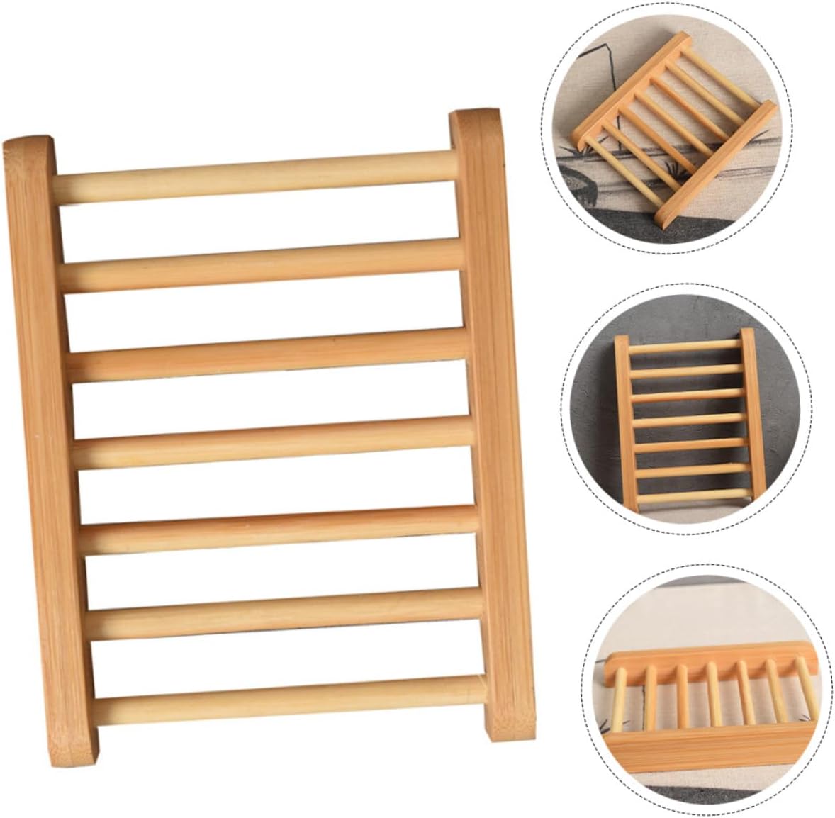 Wooden Soap Holder Bathroom Soap Dish with Drainage