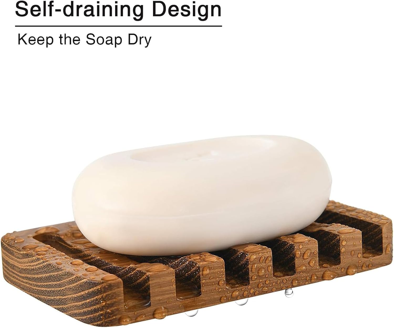 SUBEKYU Teak Wooden Soap Holder 2PCS