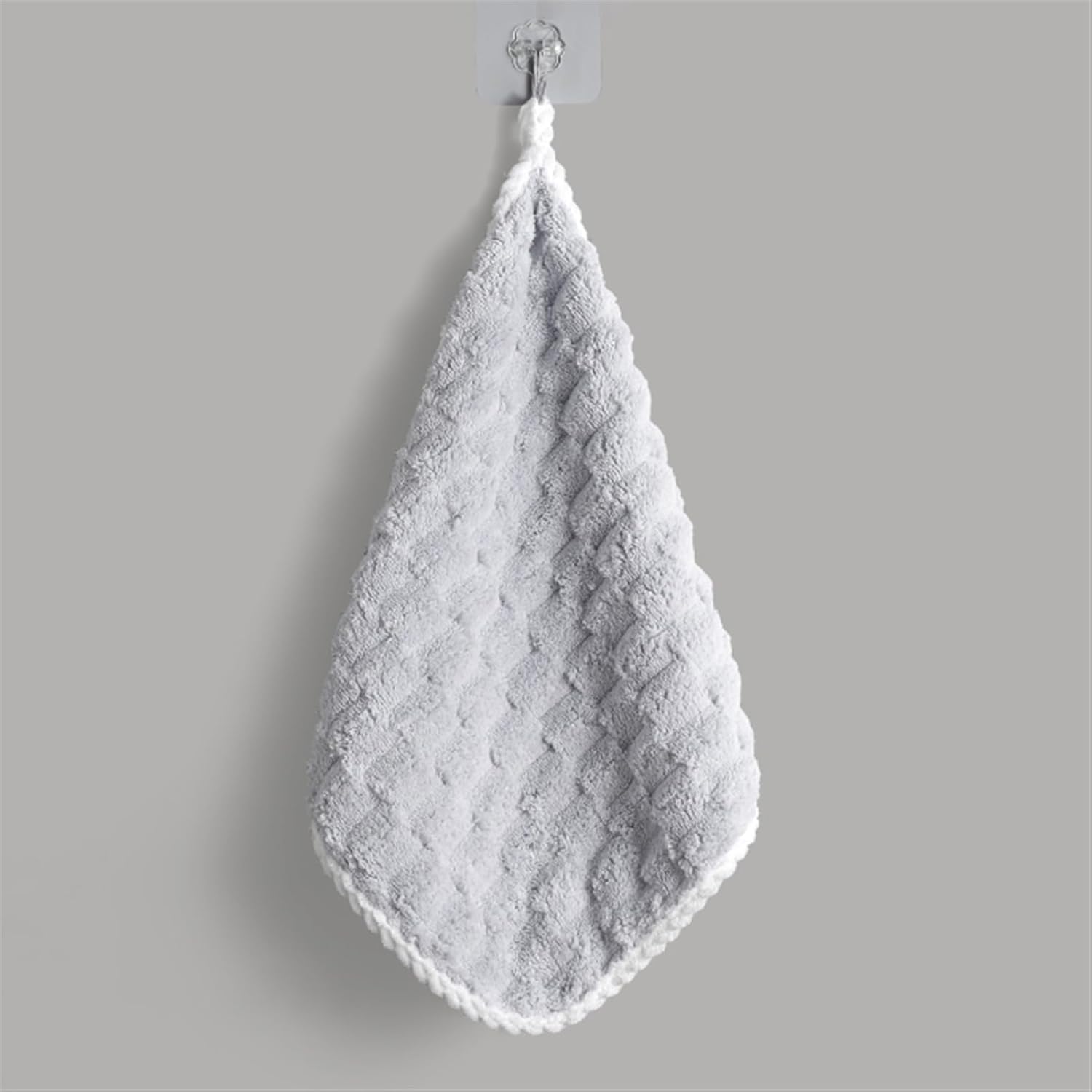 GIBZ 5 Pack Absorbent Washcloths Soft Towels Set with Hanging Loops