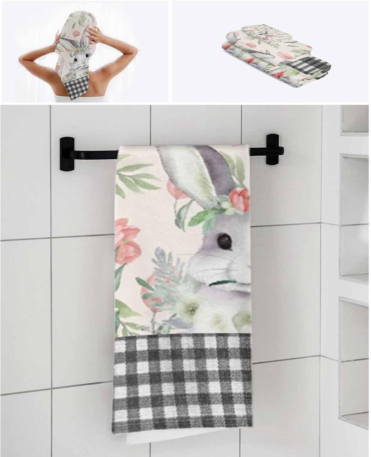 ZOE GARDEN Easter Bunny Towel Set 3-PC 1