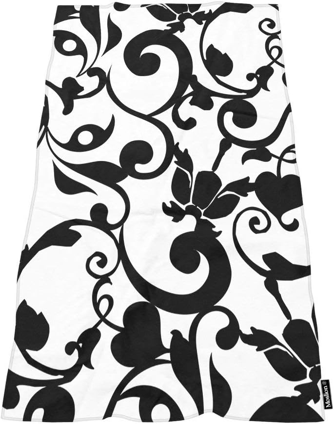 Comfy Bath Towels Damask Pattern 64x32 Inches 1
