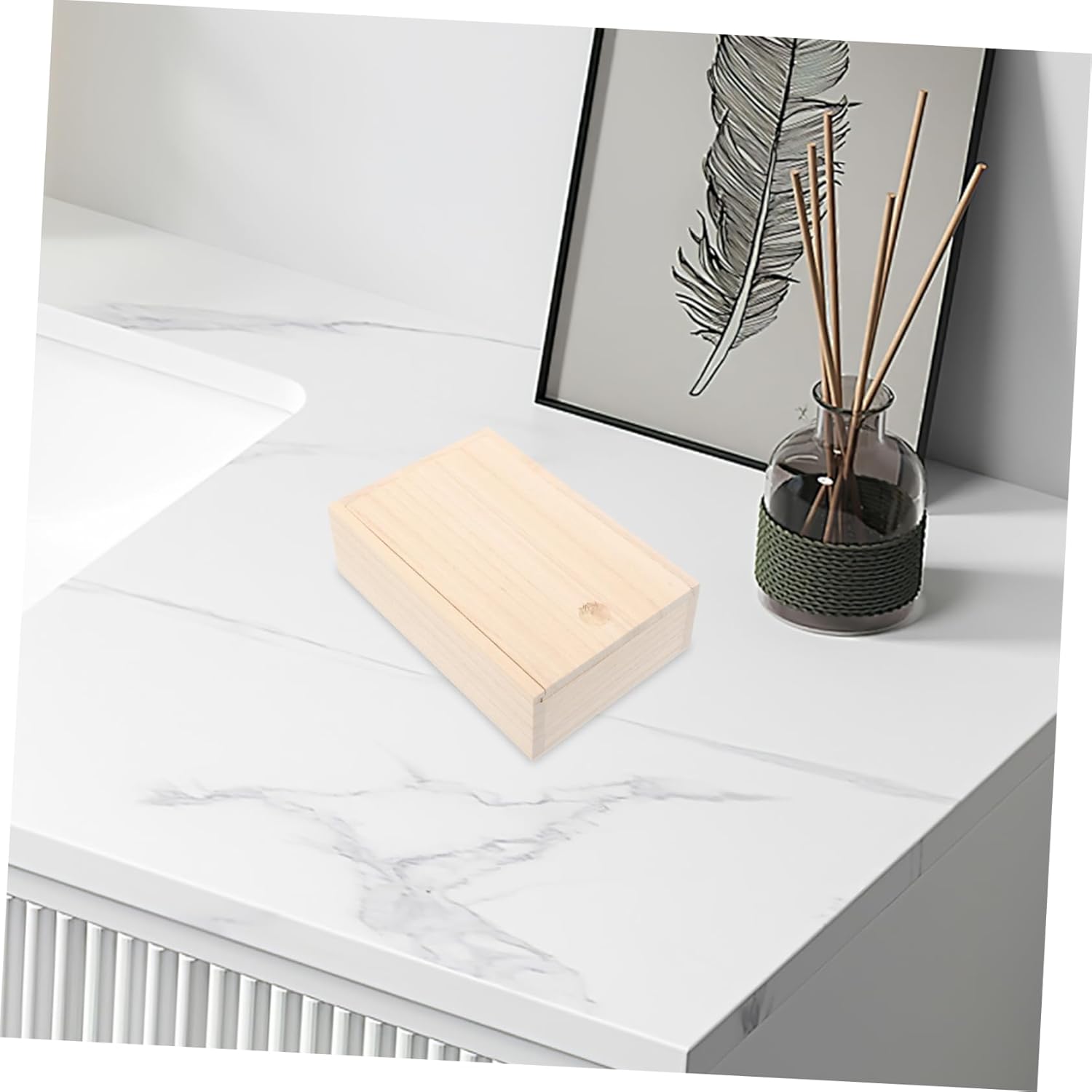 PRETYZOOM Wood Soap Dish with Pullout Lid