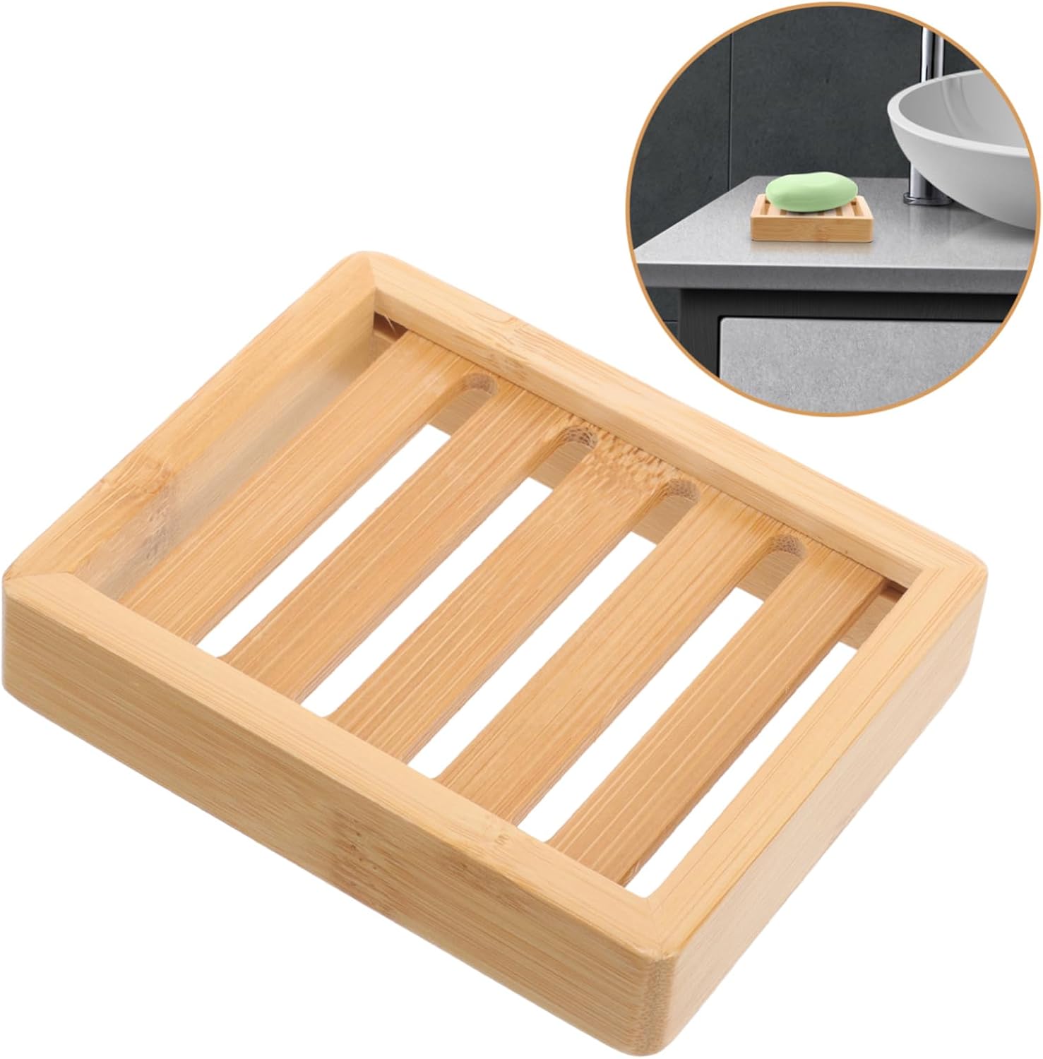 HAKIDZEL 1Pc Handmade Soap Dish with Drainage