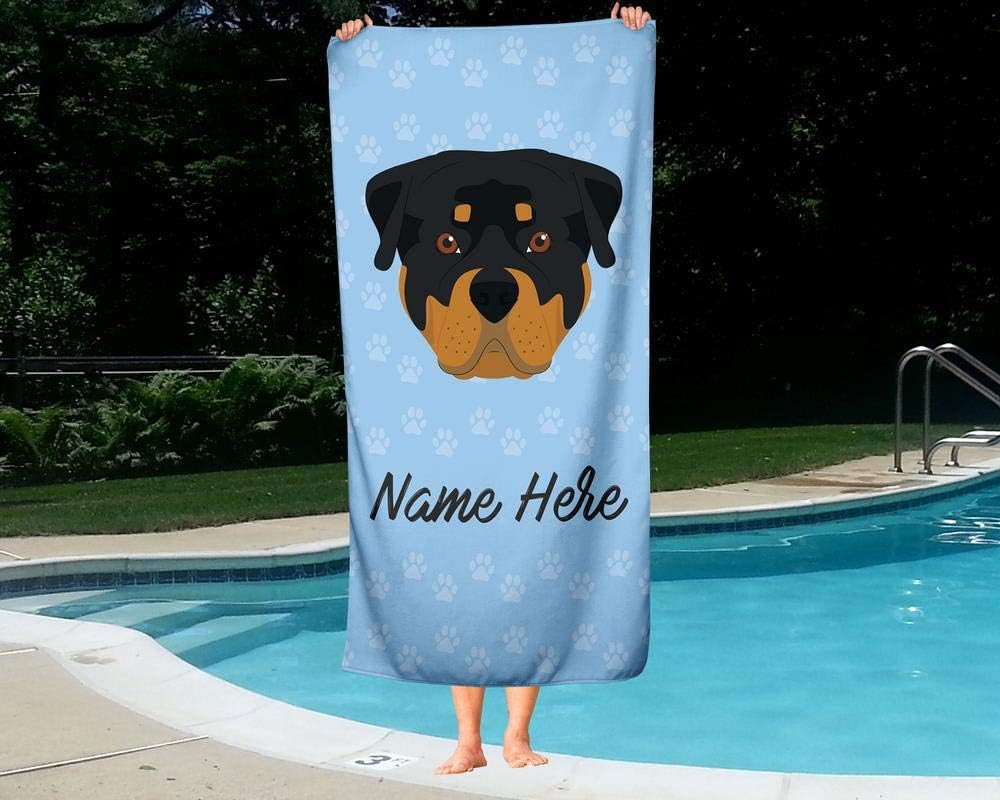 Personalized Corner Extra Large Pet Rottweiler Towel for Kids