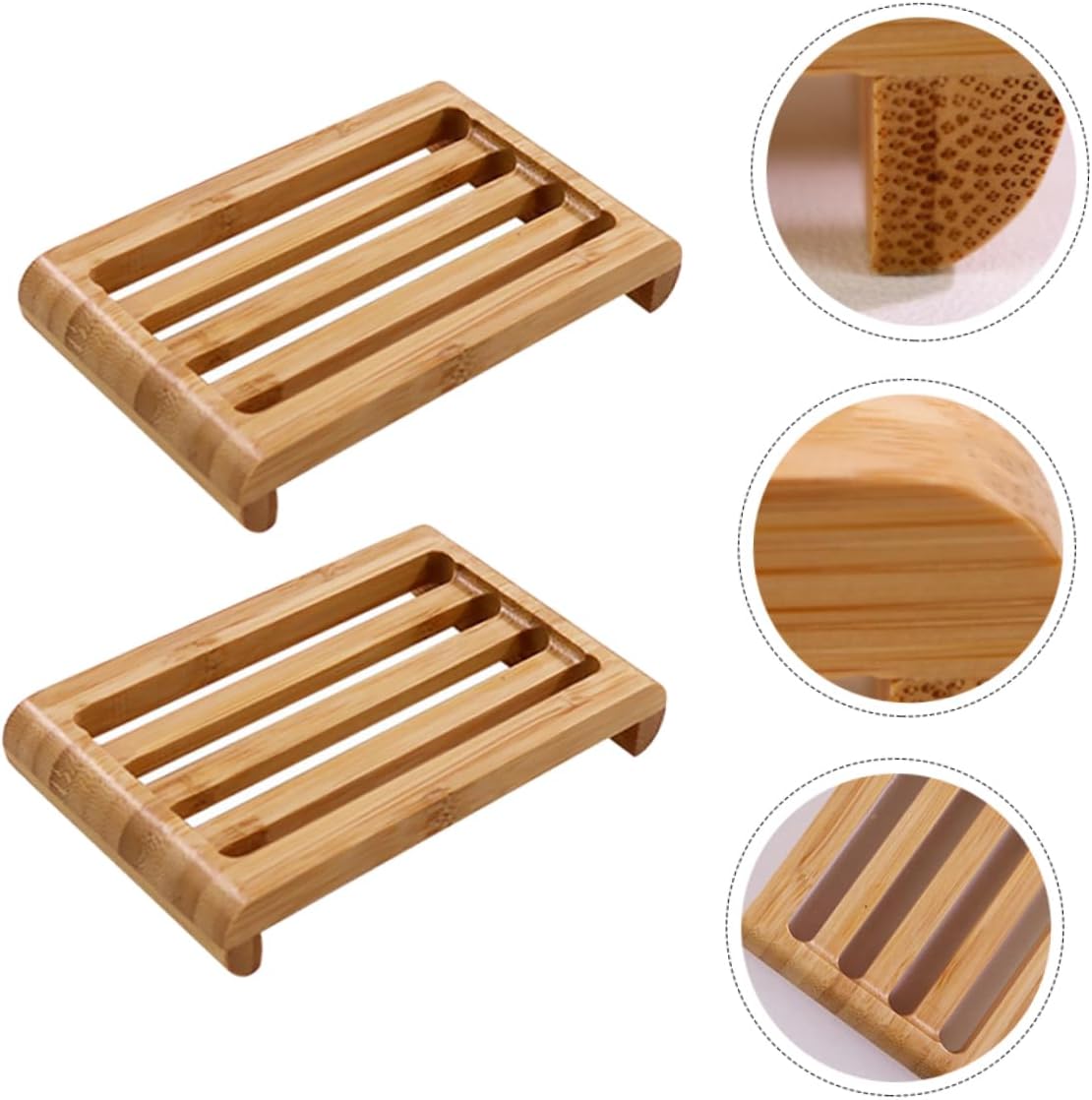 Bamboo Soap Holder for Drying and Organizing