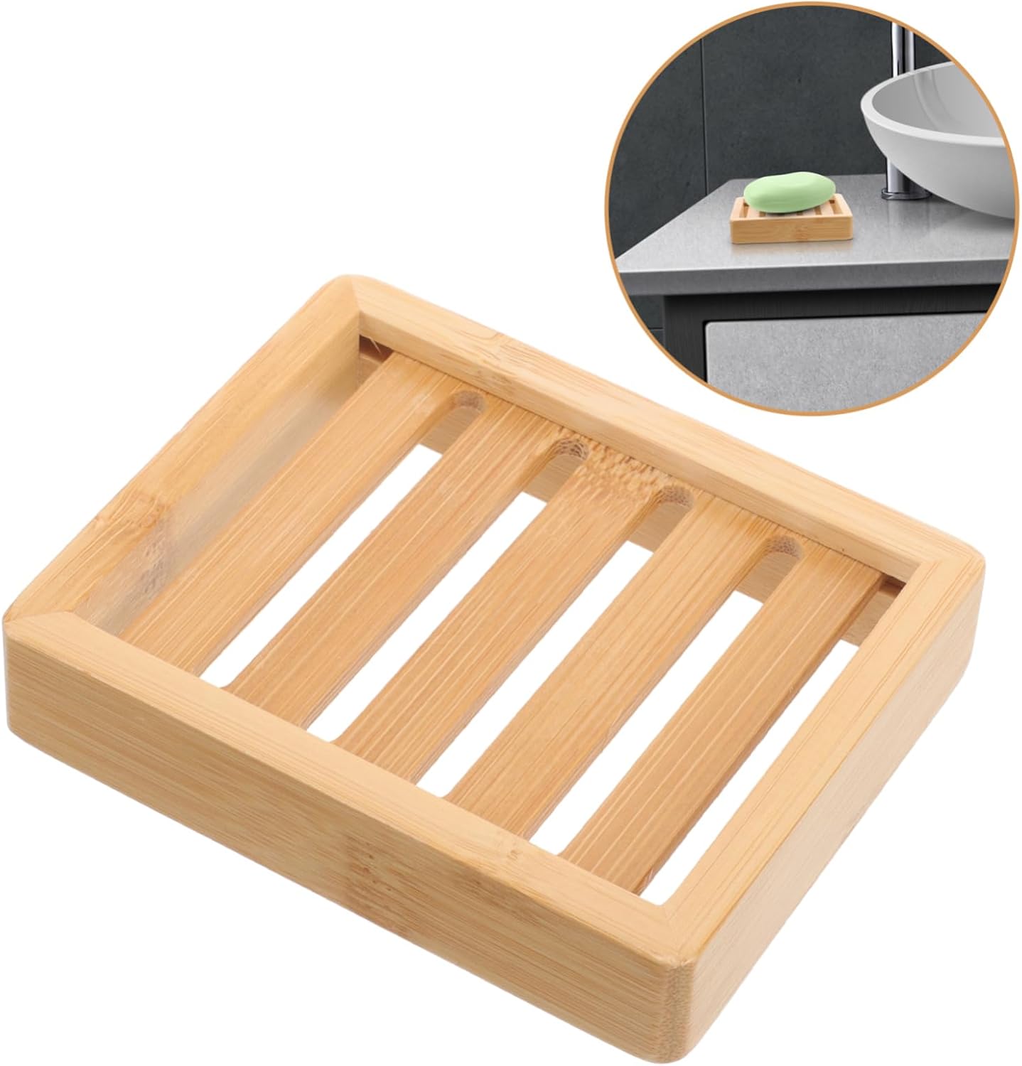 PRETYZOOM 1Pc Soap Draining Dish with 7 Drain Bars