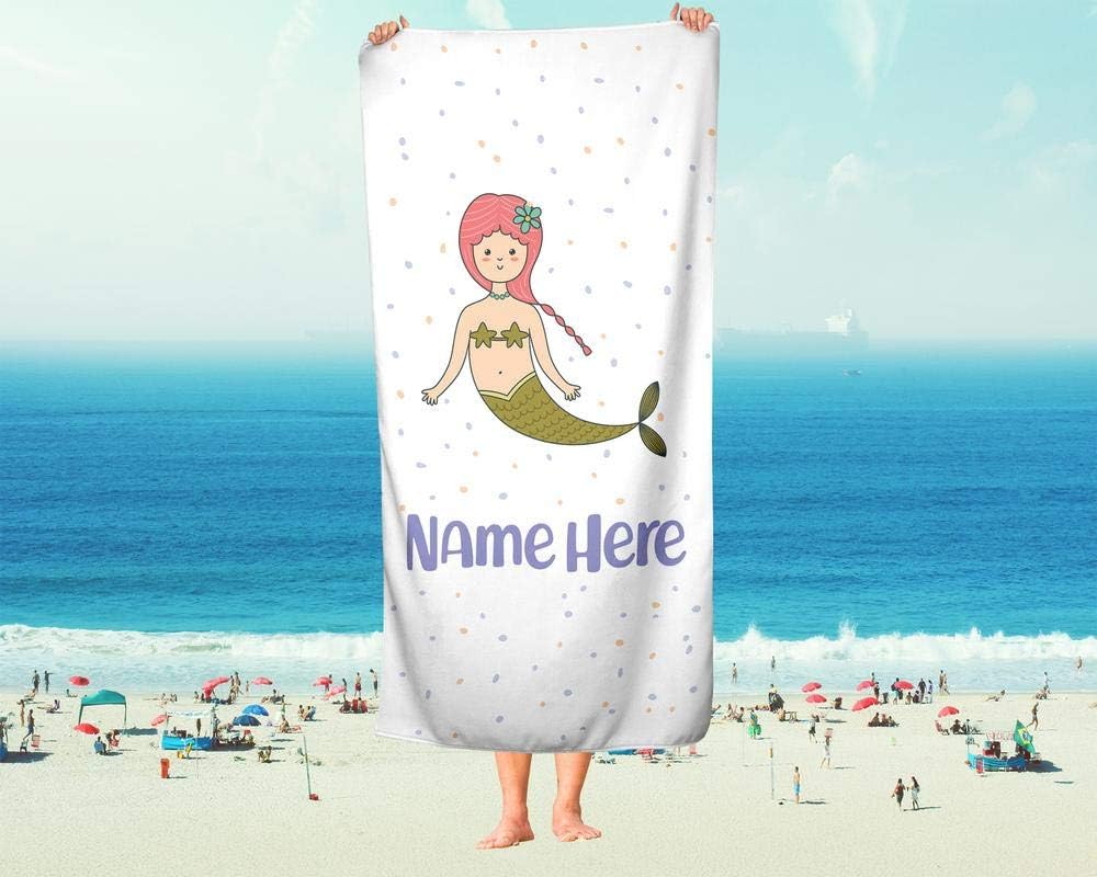 Extra Large Mermaid Towel for Kids - Customizable