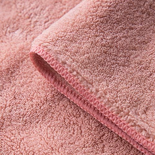 Xinrjojo 4 Piece Quick-Dry Microfiber Towel Set Coral Pink