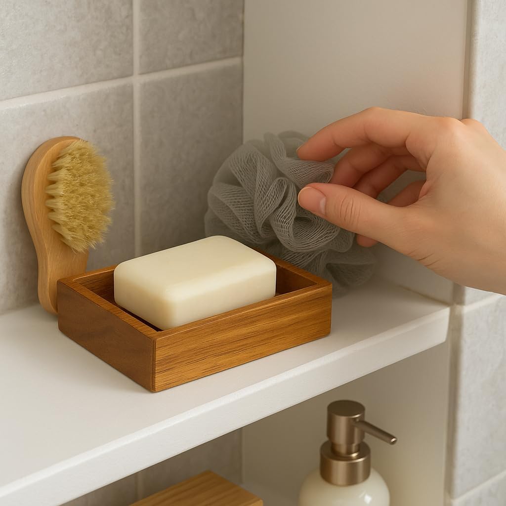 Creative Home Acacia Bath Rectangular Dish Holder