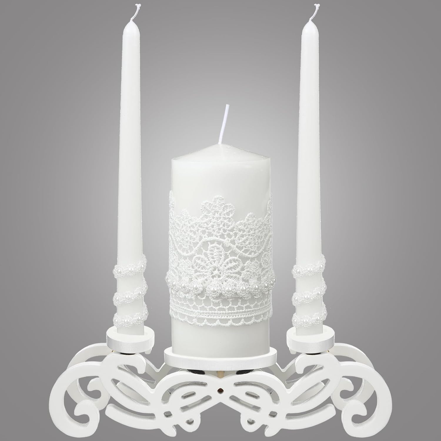Irenare Unity Candles with Glass Holder Set