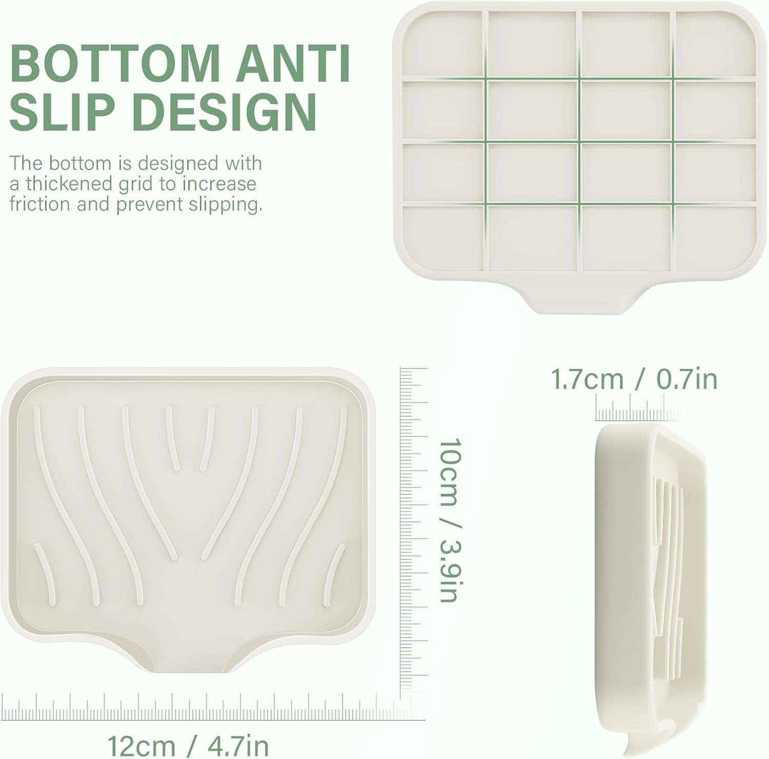 Spofit 2PCS Self-Draining Soap Holder