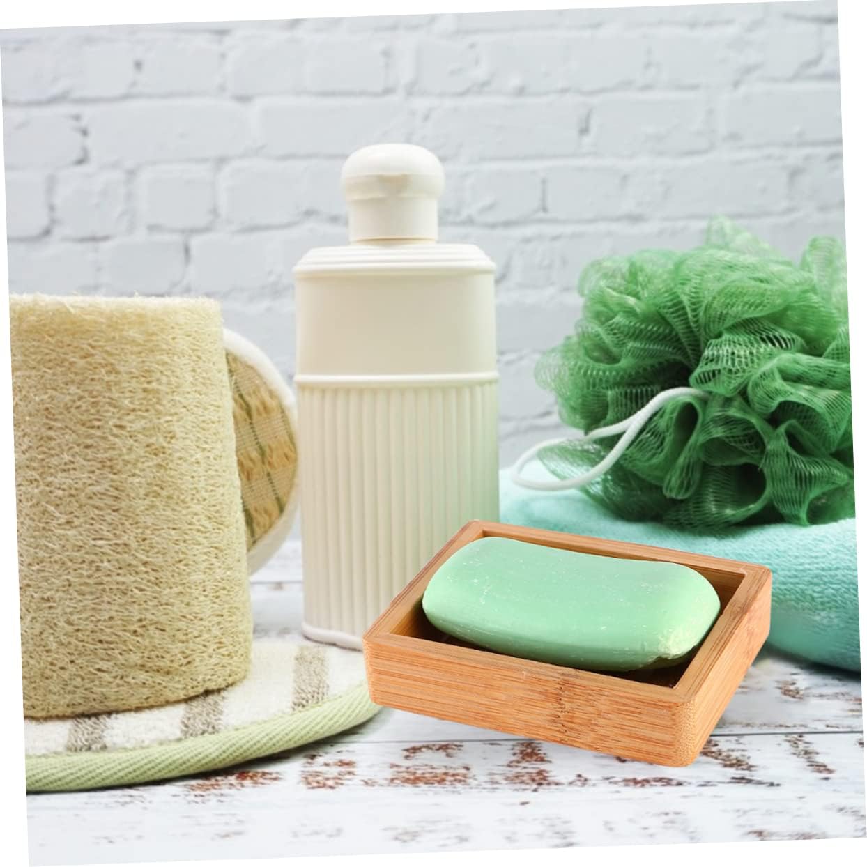 GLEAVI Wooden Soap Dish with Retro Design