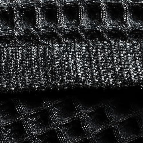 Luxury Waffle Towel Set 4 pcs Black