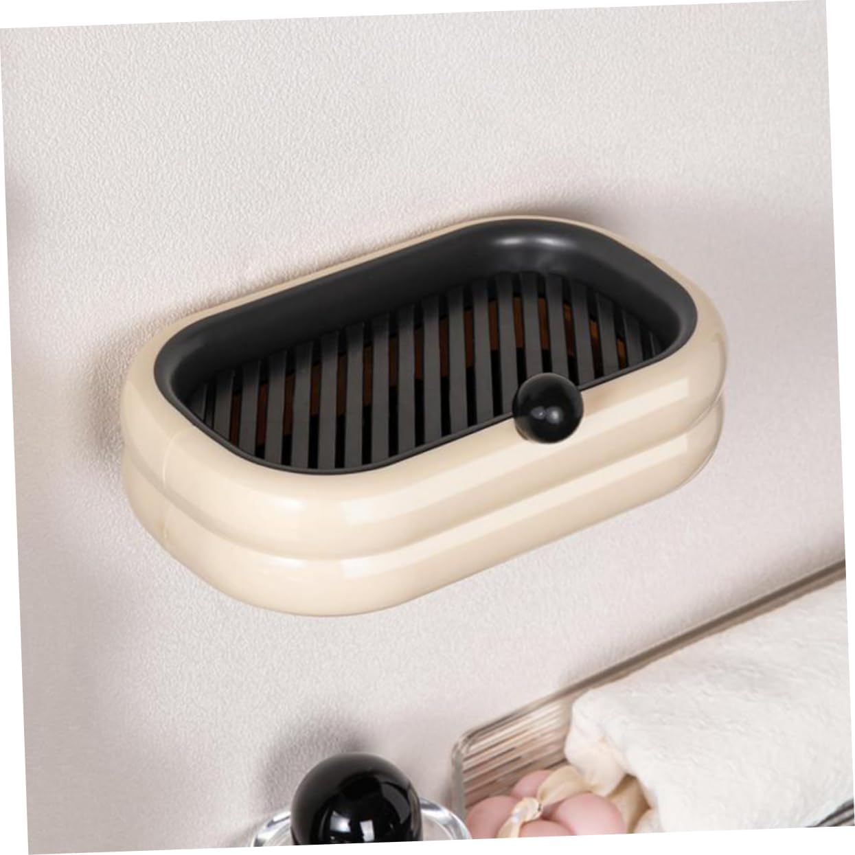 Amosfun Dual Drain Soap Dish Holder for Wall