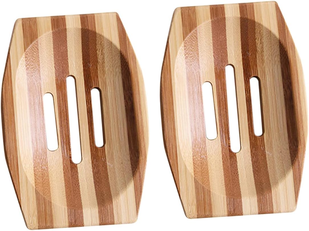 Luxshiny 2Pcs Hollow Soap Holder for Bathroom Kitchen with Self-Draining Design