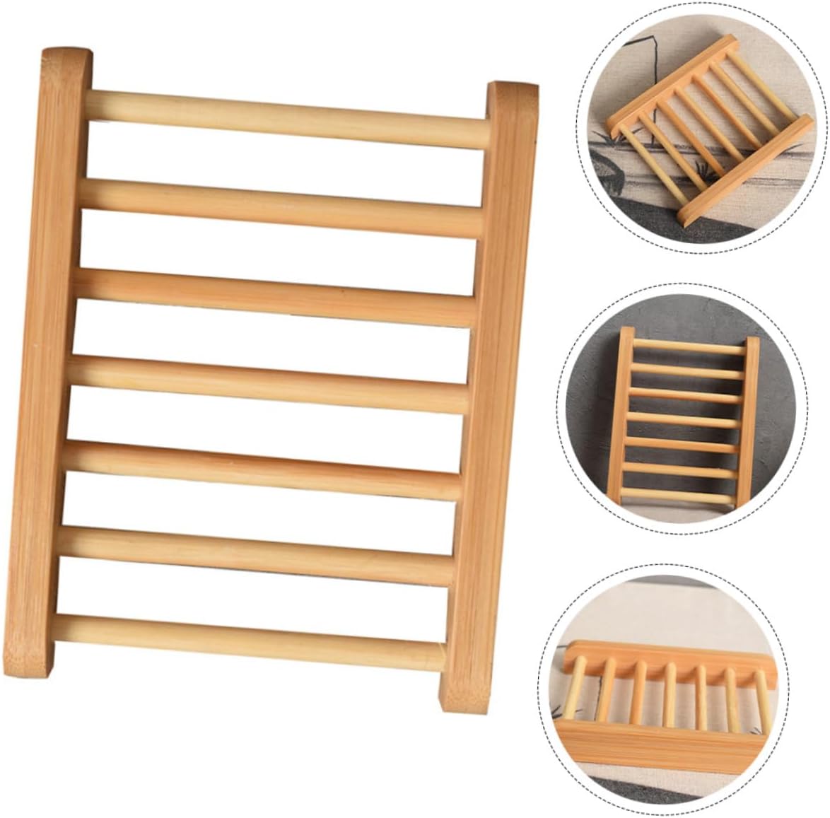 FIXOSHEE Wooden Soap Dishes Set for Shower Kitchen Bathroom 1