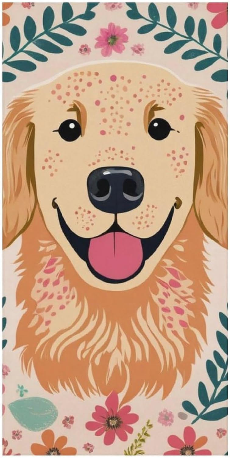 4SEE Oversize Beach Towel with Floral Design