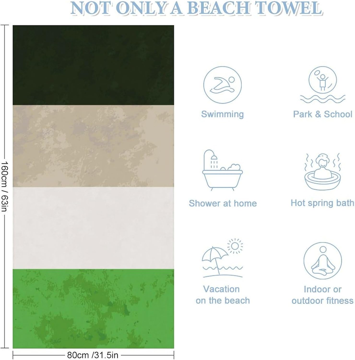 Super Soft 4SEE Androphilia Pride Flag Beach Towel