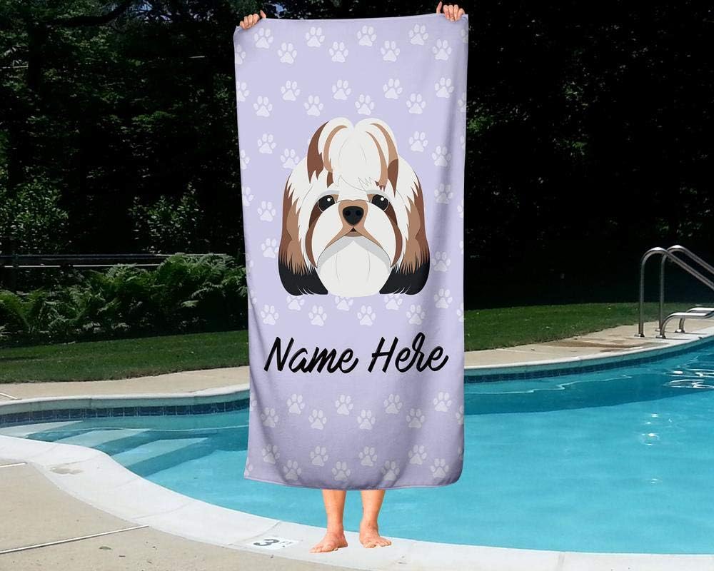 Personalized Corner Extra Large Pet Shihtzu Towel for Kids