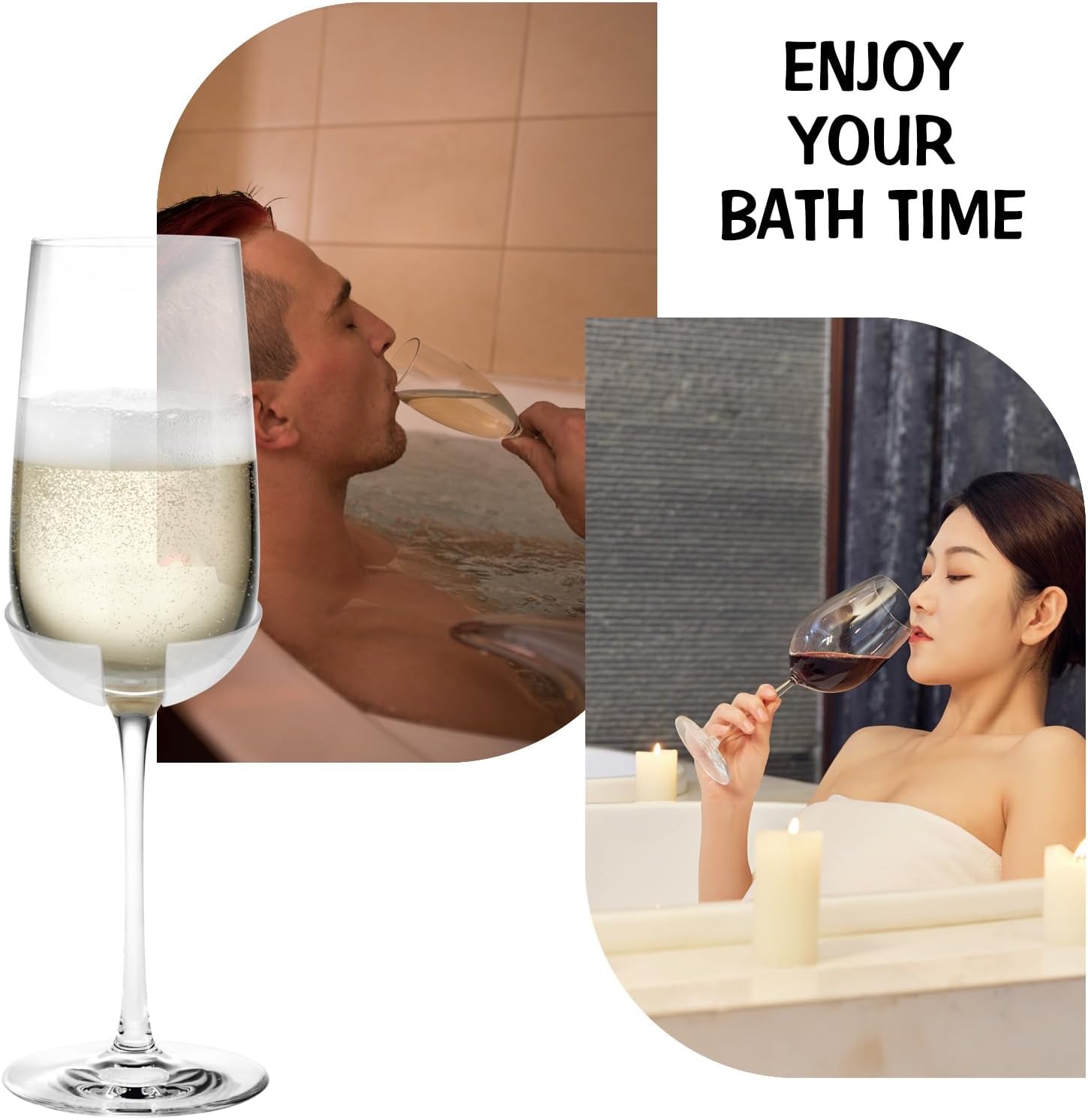 Biiange Shower Beer Holder 2Pcs Wall Suction Cup