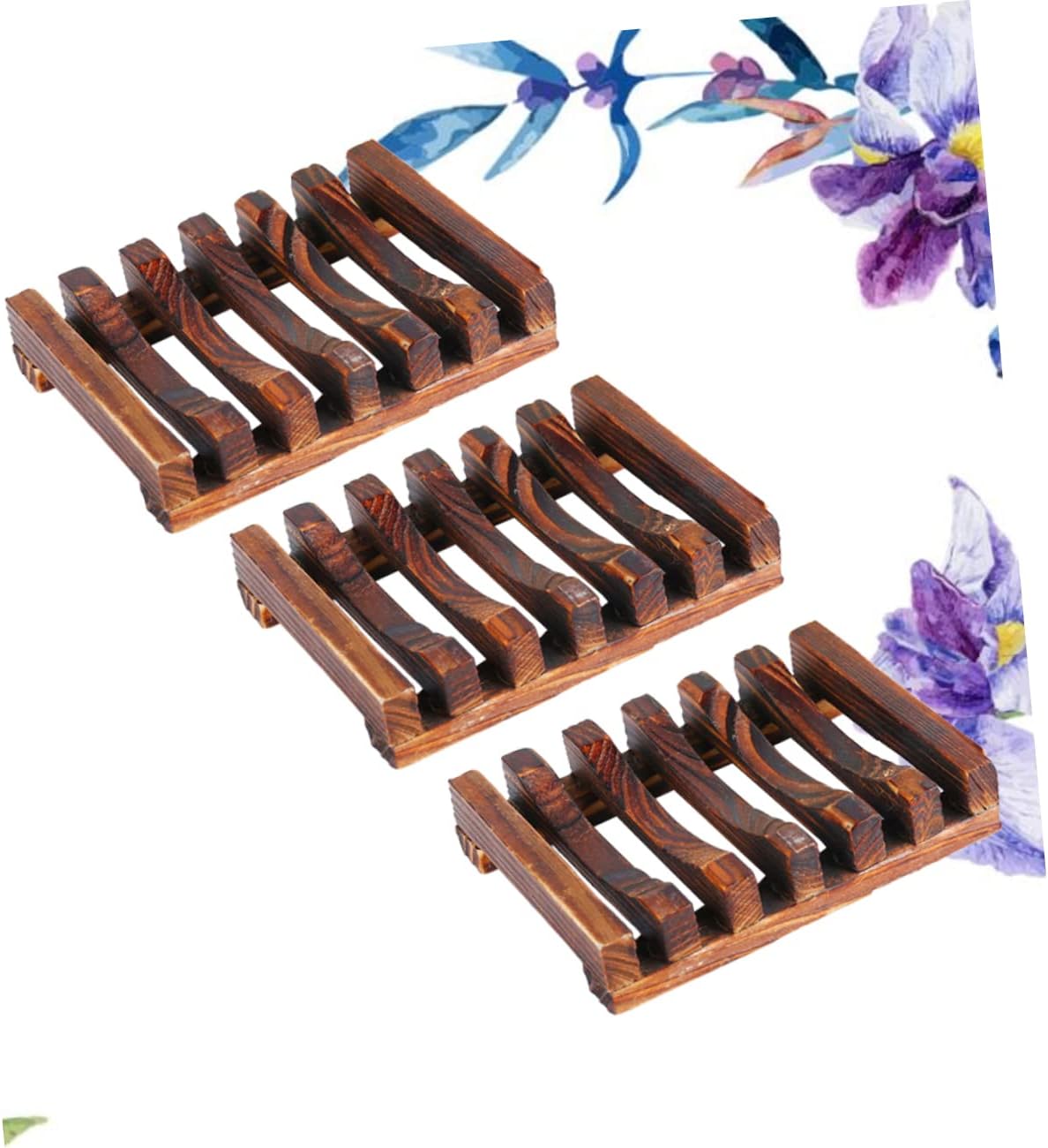 Classic Style Wooden Soap Holder with Drainage Tray