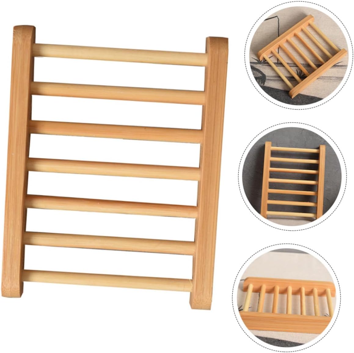 Healifty Wooden Soap Dish Holder for Bathroom and Kitchen 1