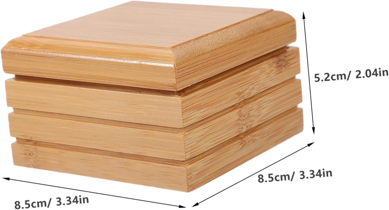 Wooden Soap Dish Sturdy Draining Holder for Kitchen Bathroom