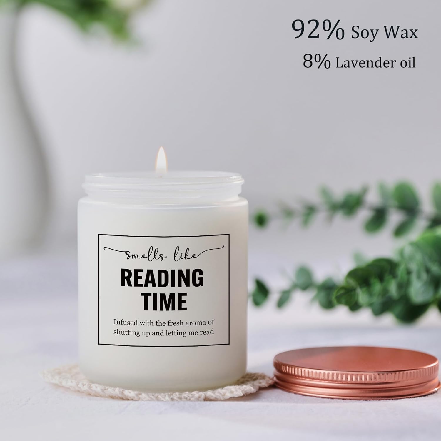 Funny Bookish Gift for Readers - Lavender Candle