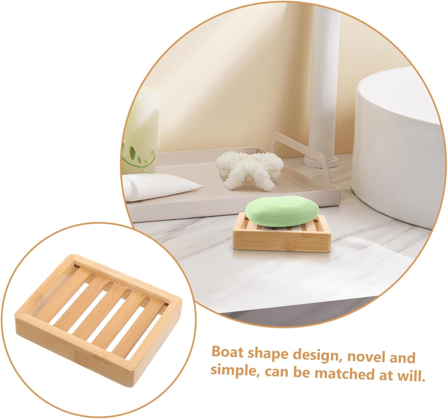 HAKIDZEL 1Pc Handmade Soap Dish with Drainage