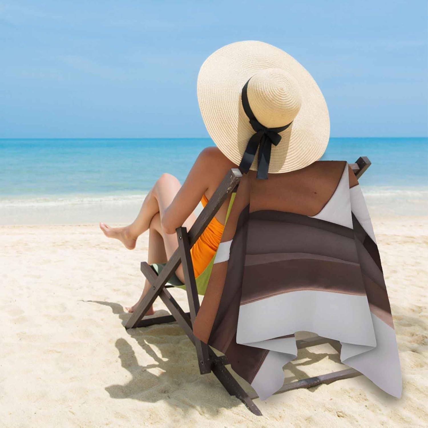 PolXmyxor Magnetic Beach Towel with Buckle 27x52