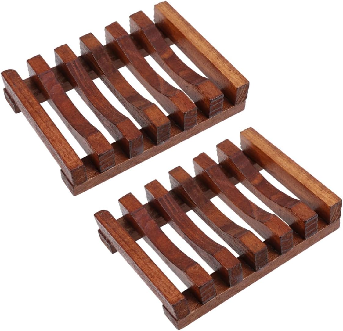 Zerodeko Wood Soap Dish 2pcs Bag Dry Holder
