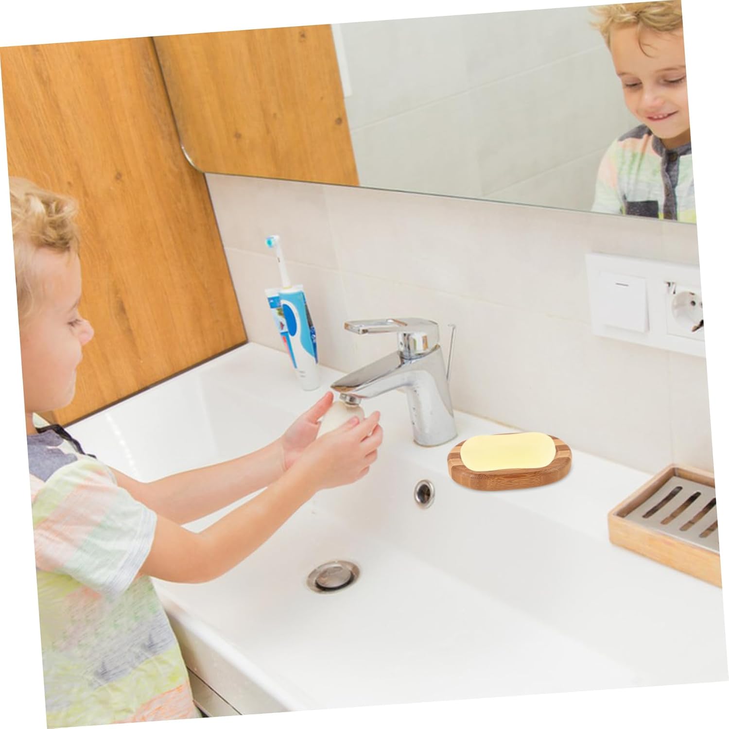 VALICLUD Zebra Pattern Soap Dish for Shower