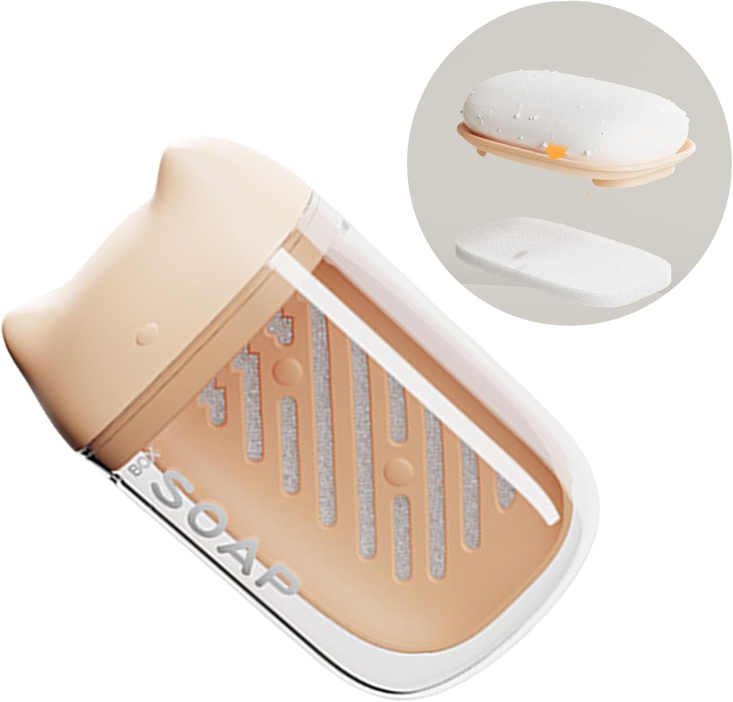 ZEXKENS Soap Holder with Leakproof Lid for Travel and Home Use