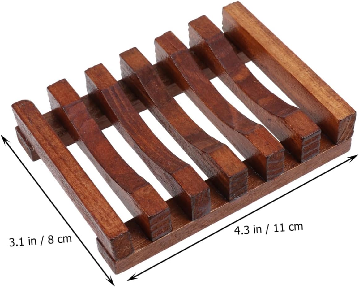 Beatifufu Classic Wooden Soap Dish Set 2 Pieces