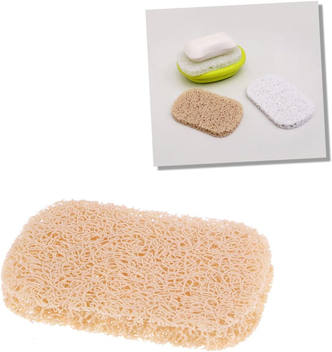 Bathroom Sink Soap Holder with Drainage Anti-Slip PVC Mat