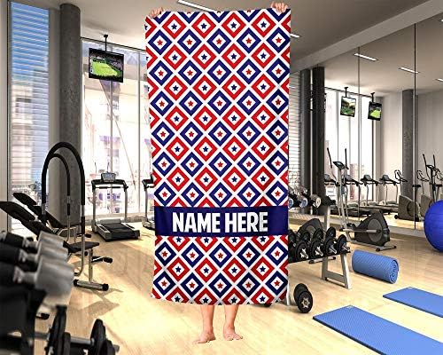 Extra Large Personalized Stars in Diamonds Towel for Kids and Adults