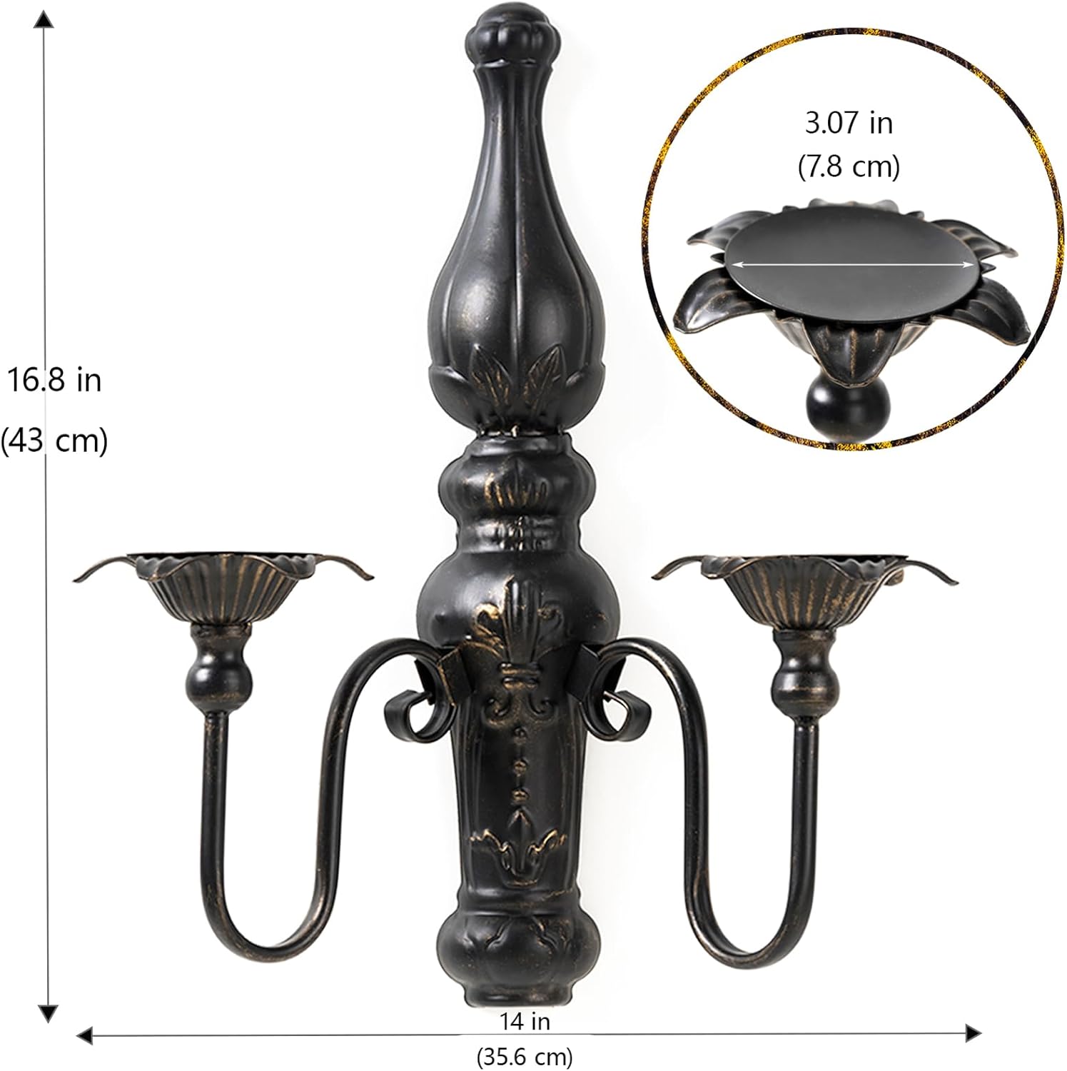 AimtoHome Vintage Candle Sconces Set of 2