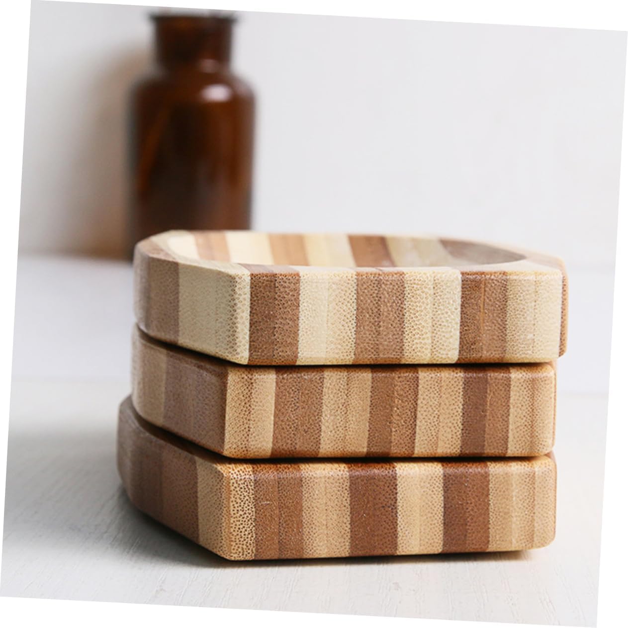 Luxshiny 2Pcs Hollow Soap Holder for Bathroom Kitchen with Self-Draining Design