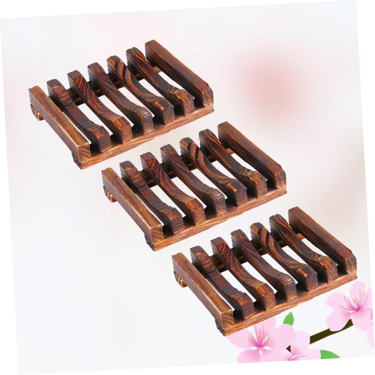 Stylish Wood Soap Holder with Drainage Design 1