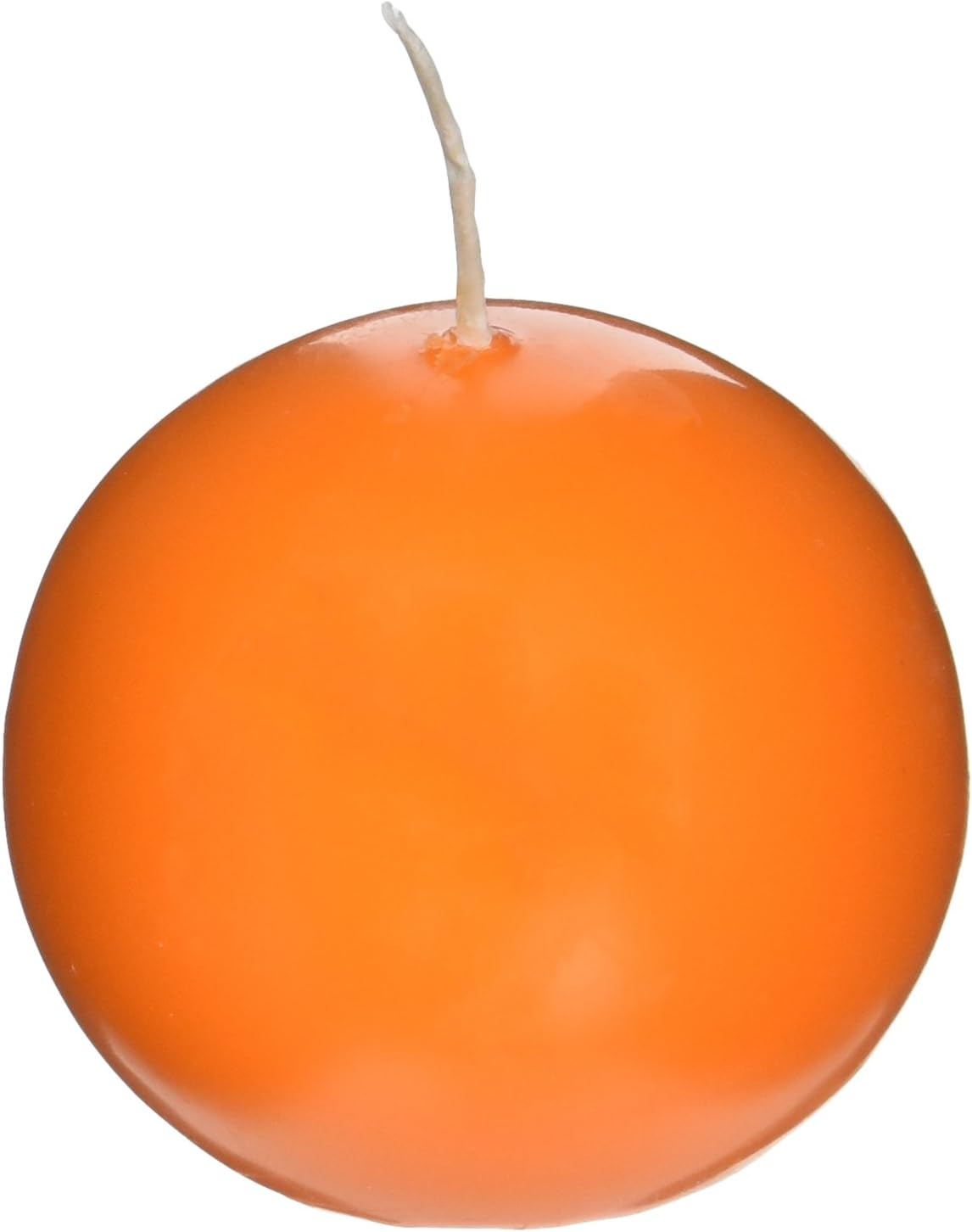 Biedermann Sons 25-Inch Round Ball Candles Set of 4 Cantaloupe Orange 1