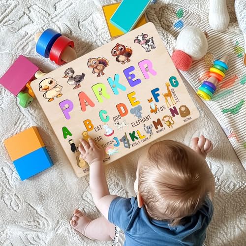 Personalized Wooden Name Puzzle for Baby and Toddler