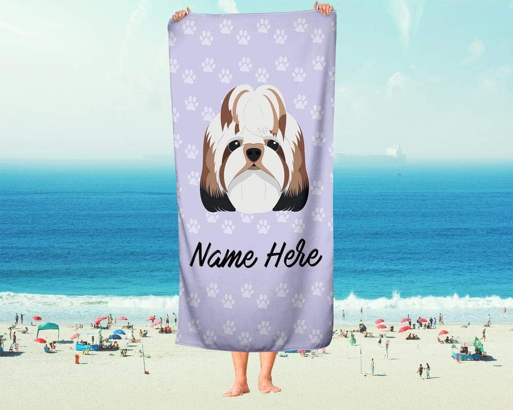 Personalized Corner Extra Large Pet Shihtzu Towel for Kids