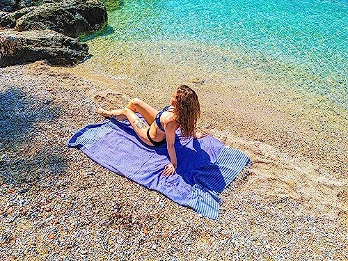 RAY SILVER 4-Pack Turkish Beach Towels 40x71 100 Cotton