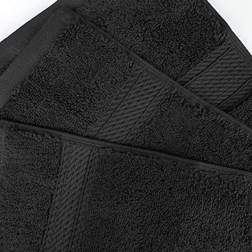 Superior Egyptian Cotton Pile 3 Piece Towel Set - Black