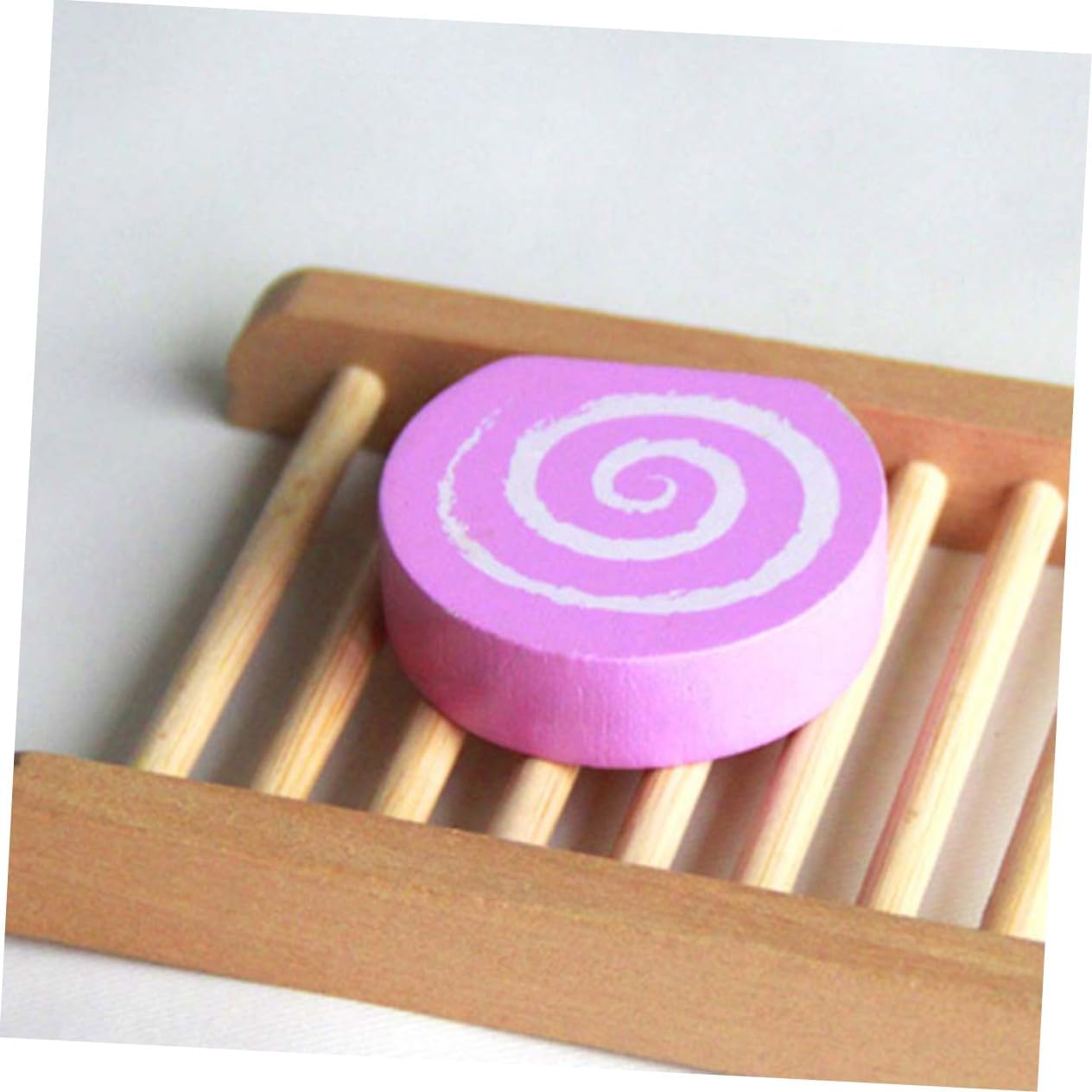 2pcs Natural Wood Soap Tray Holder for Home Bathroom Kitchen