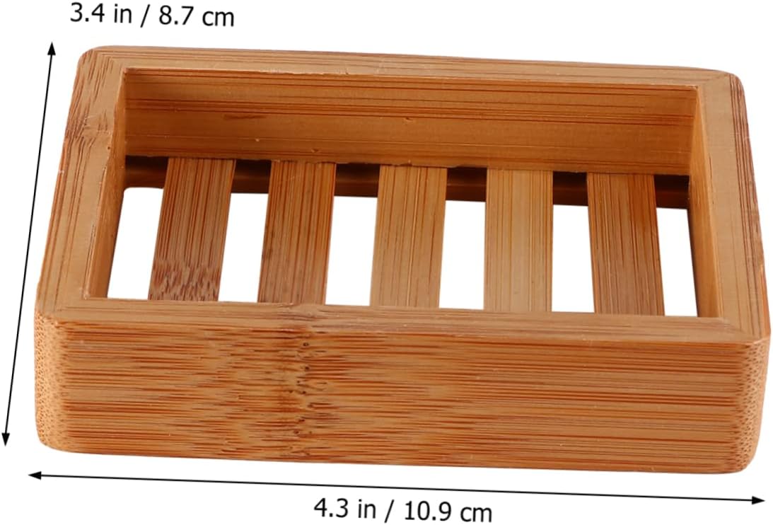 Wakauto Wooden Soap Holder with Hollow Design for Easy Cleaning and Drying