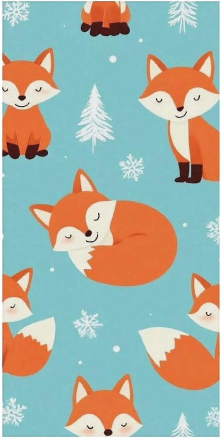 4SEE Cute Fox Beach Towels - Extra Large Lightweight