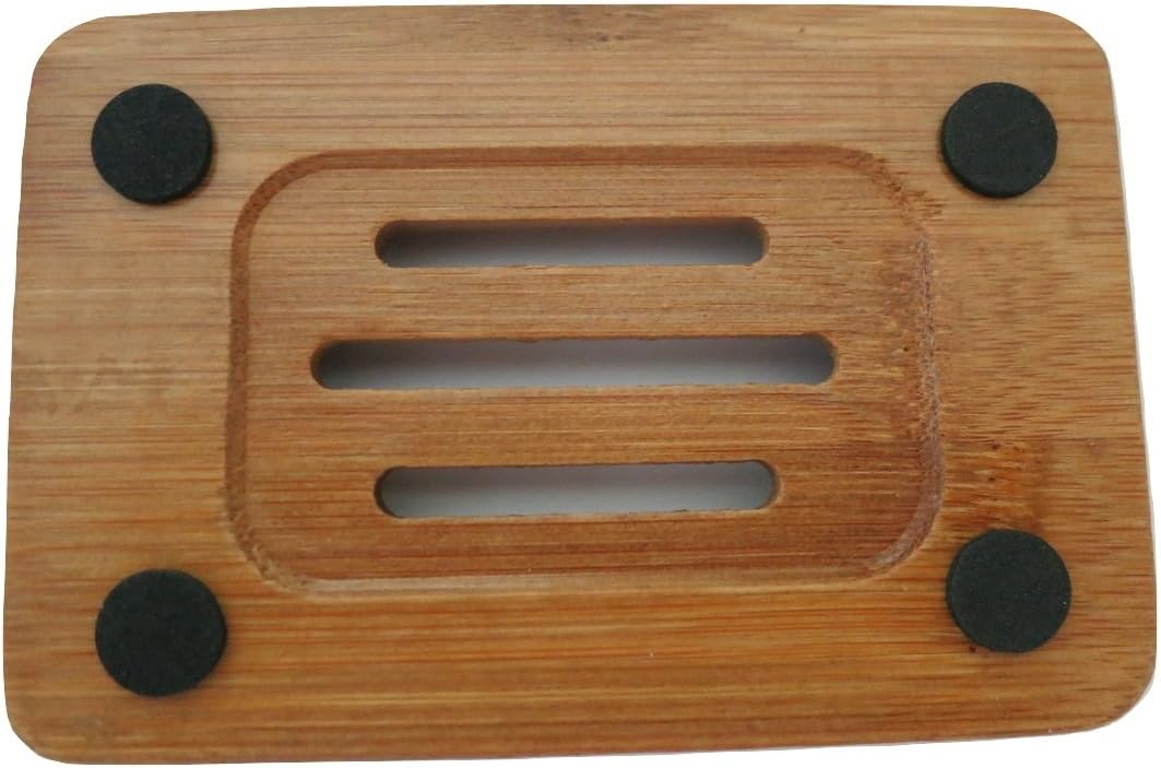 TrendyLuz Natural Wood Soap Tray Holder 1
