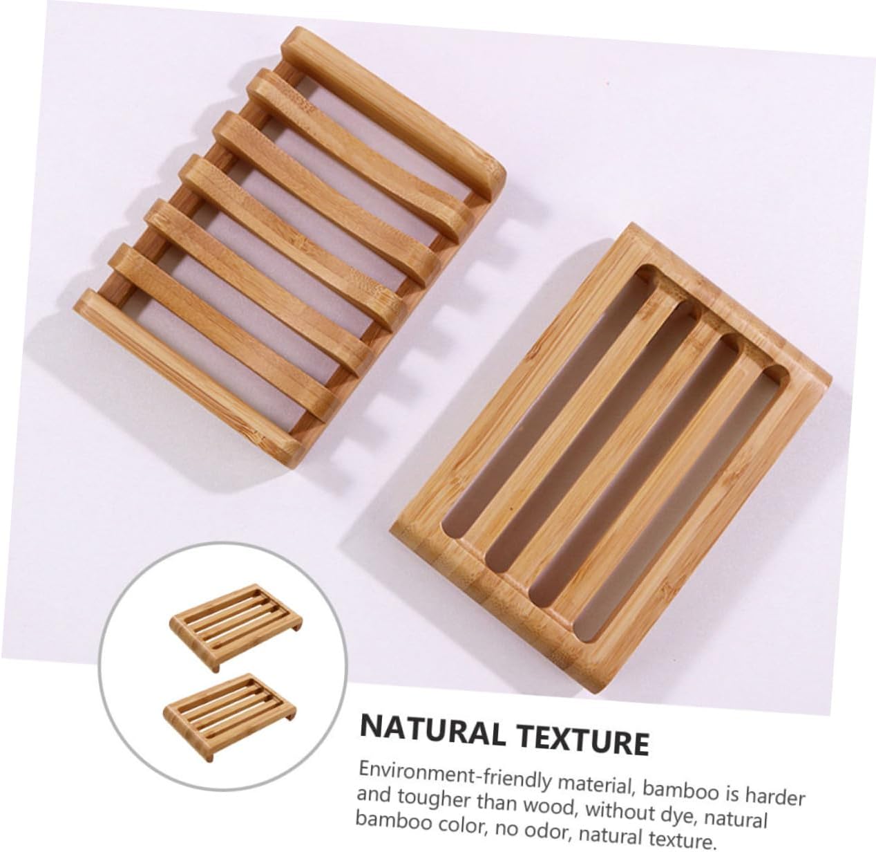 PRETYZOOM 2Pcs Stylish Soap Dish with Drainage 1